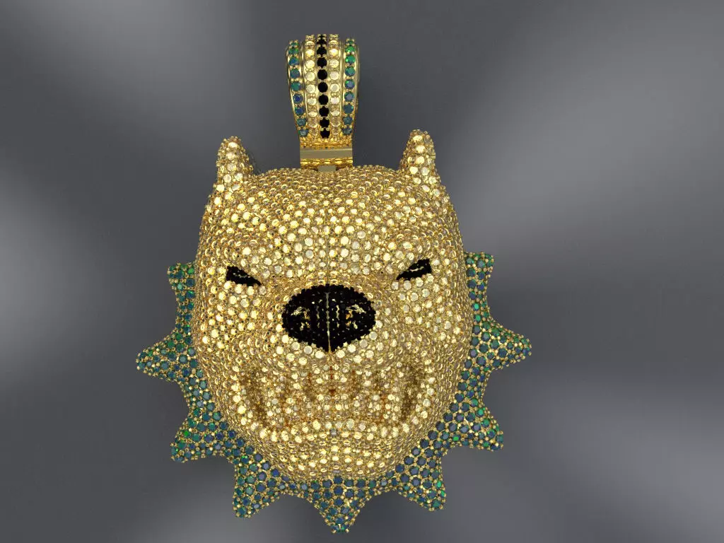 big dog with stones 3D print model