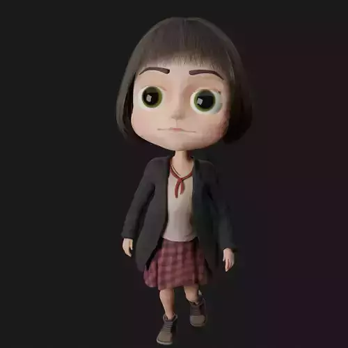 Girl Liza Low-poly 3D model