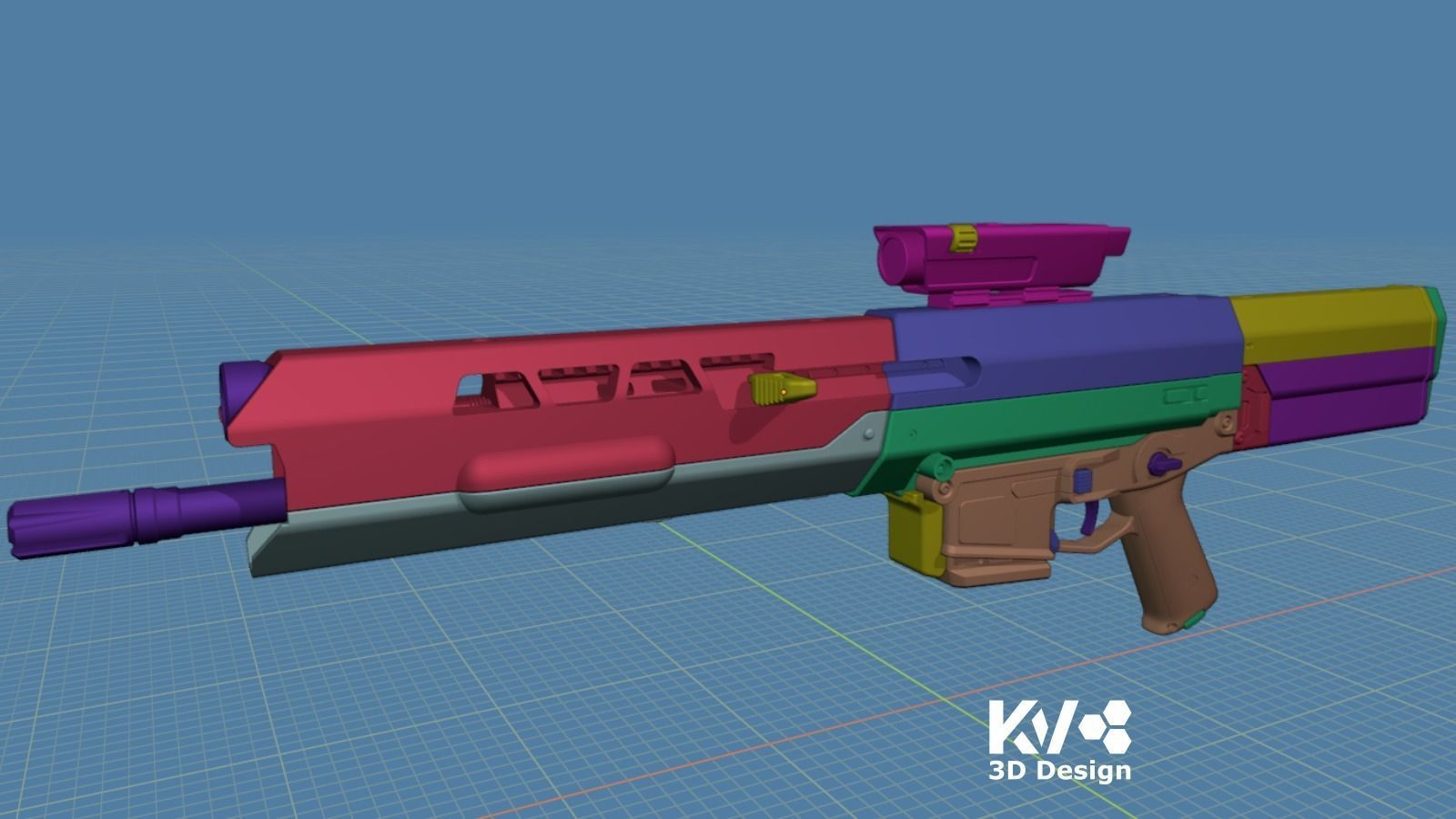 KV-Oblivion Jacks Rifle - Full Size 3D print model_7