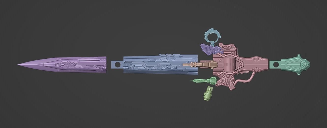 Ohger Calibur  3D print model_3