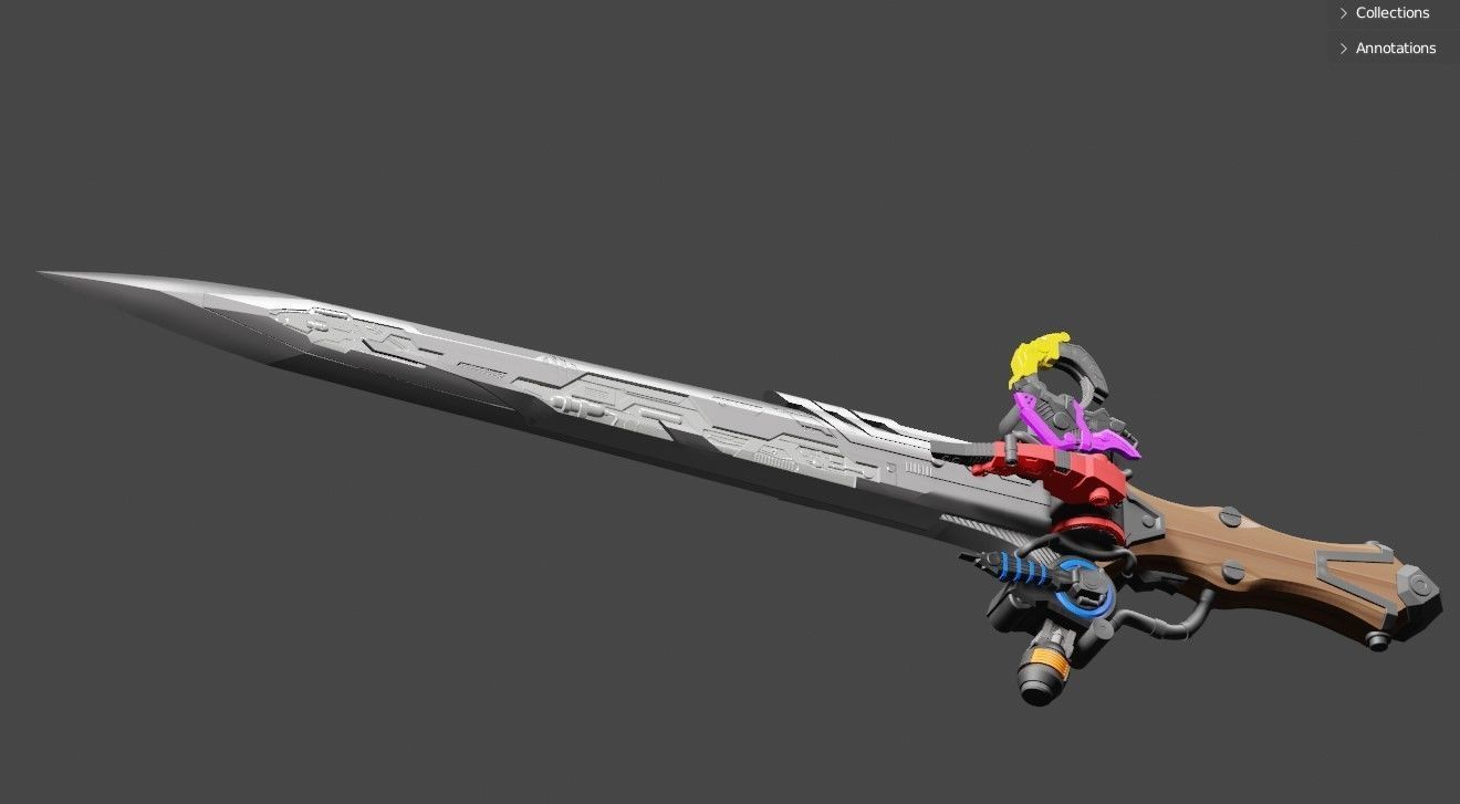 Ohger Calibur  3D print model_1