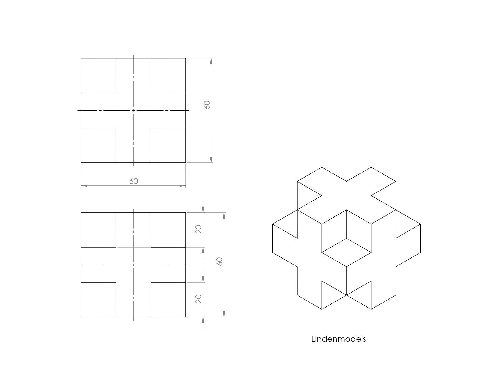 Plus 3D Figure 3D model 3D printable CGTrader