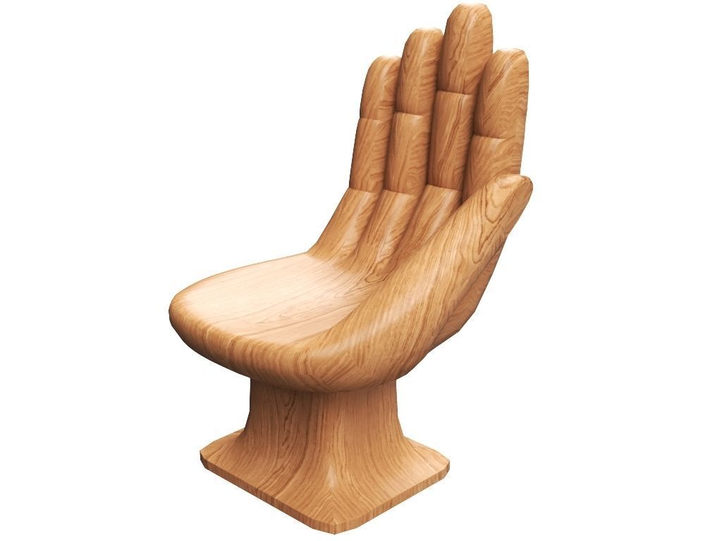 Hand Chair 3D model_2