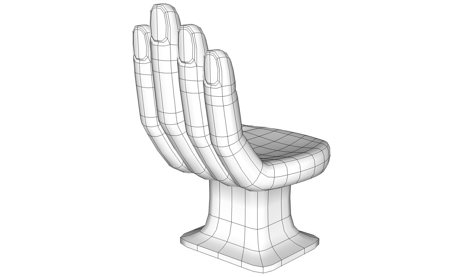 Hand Chair 3D model_17