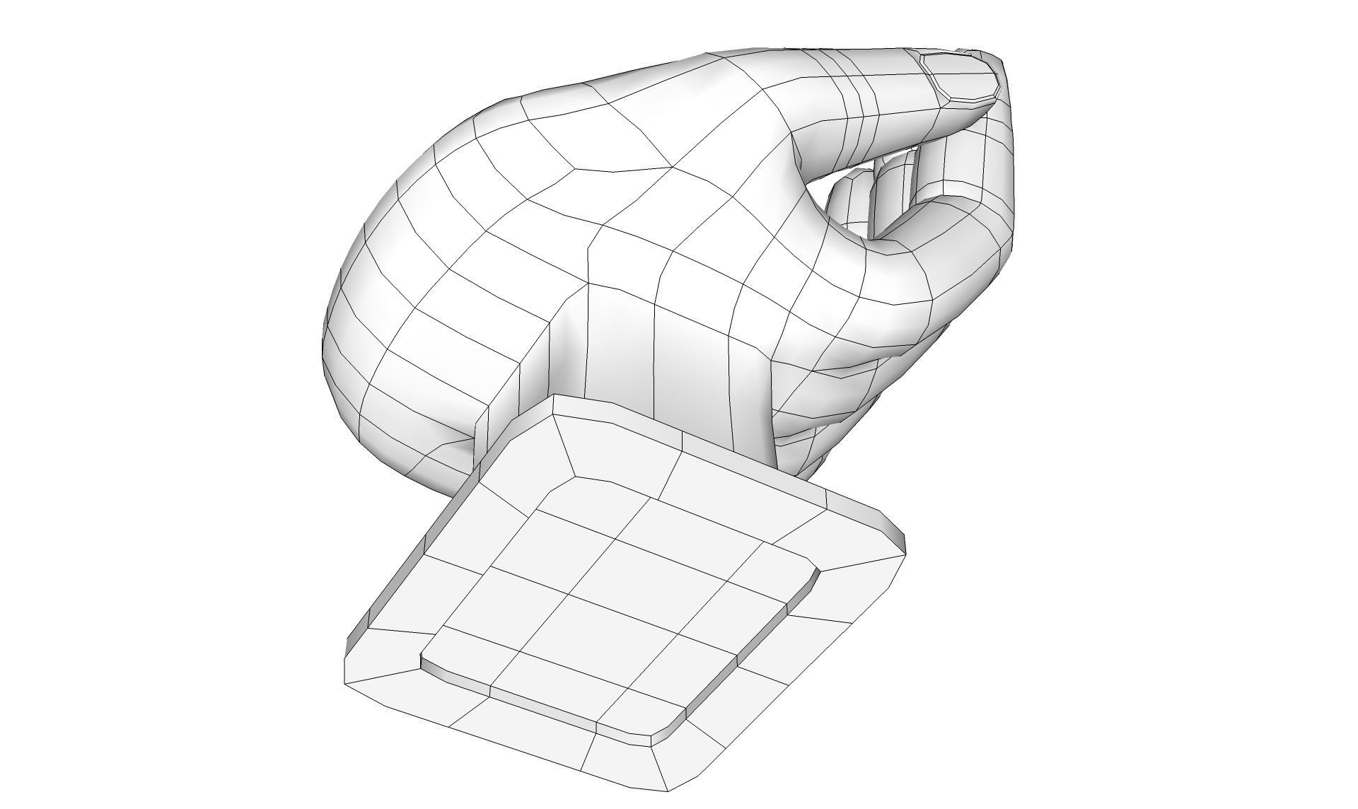 Hand Chair 3D model_20