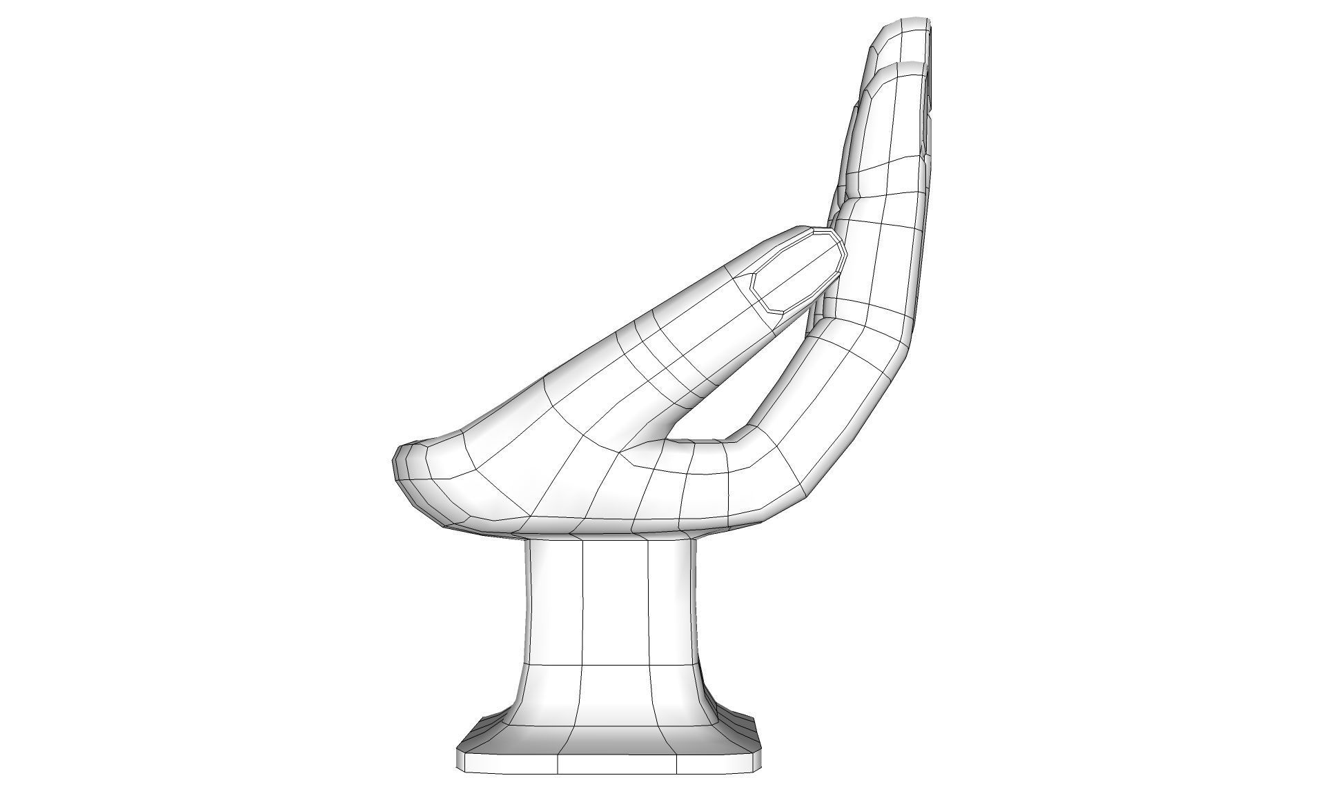Hand Chair 3D model_19