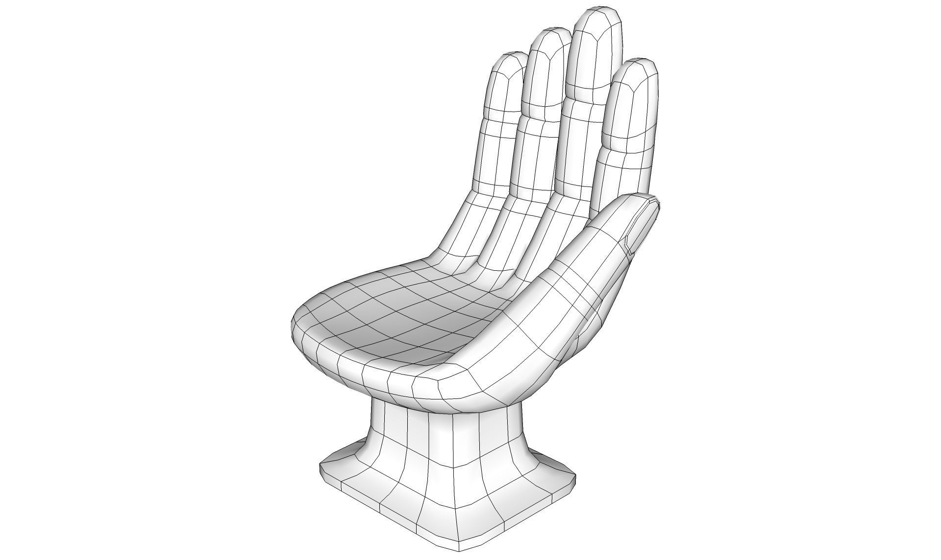 Hand Chair 3D model_15