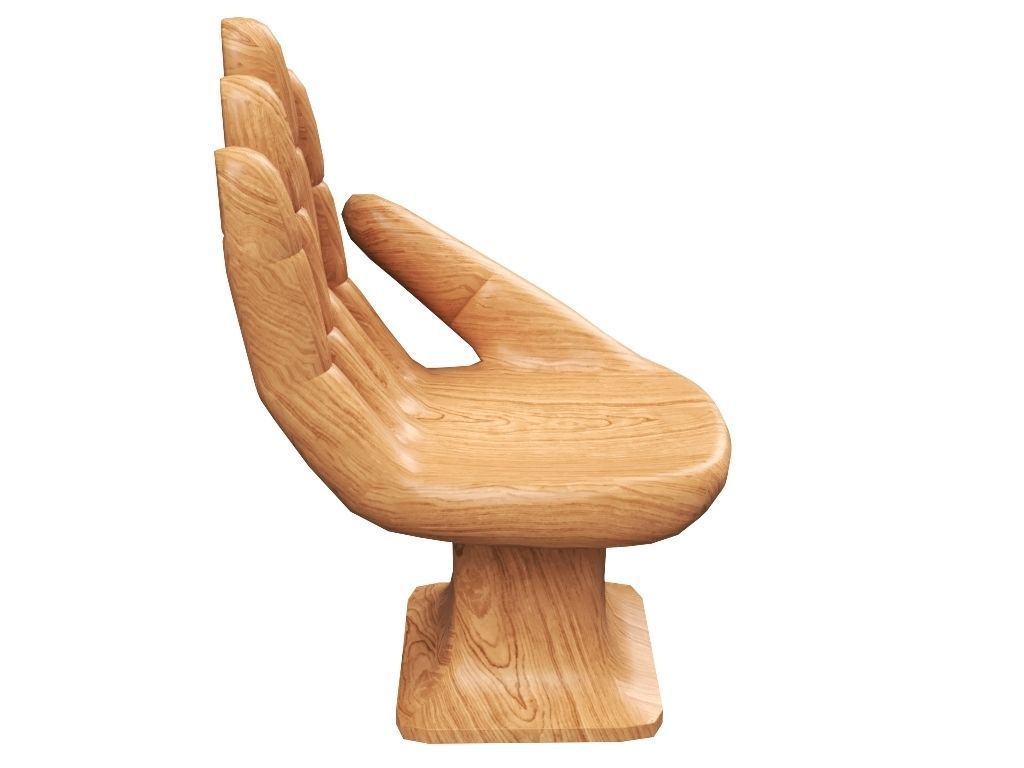 Hand Chair 3D model_7