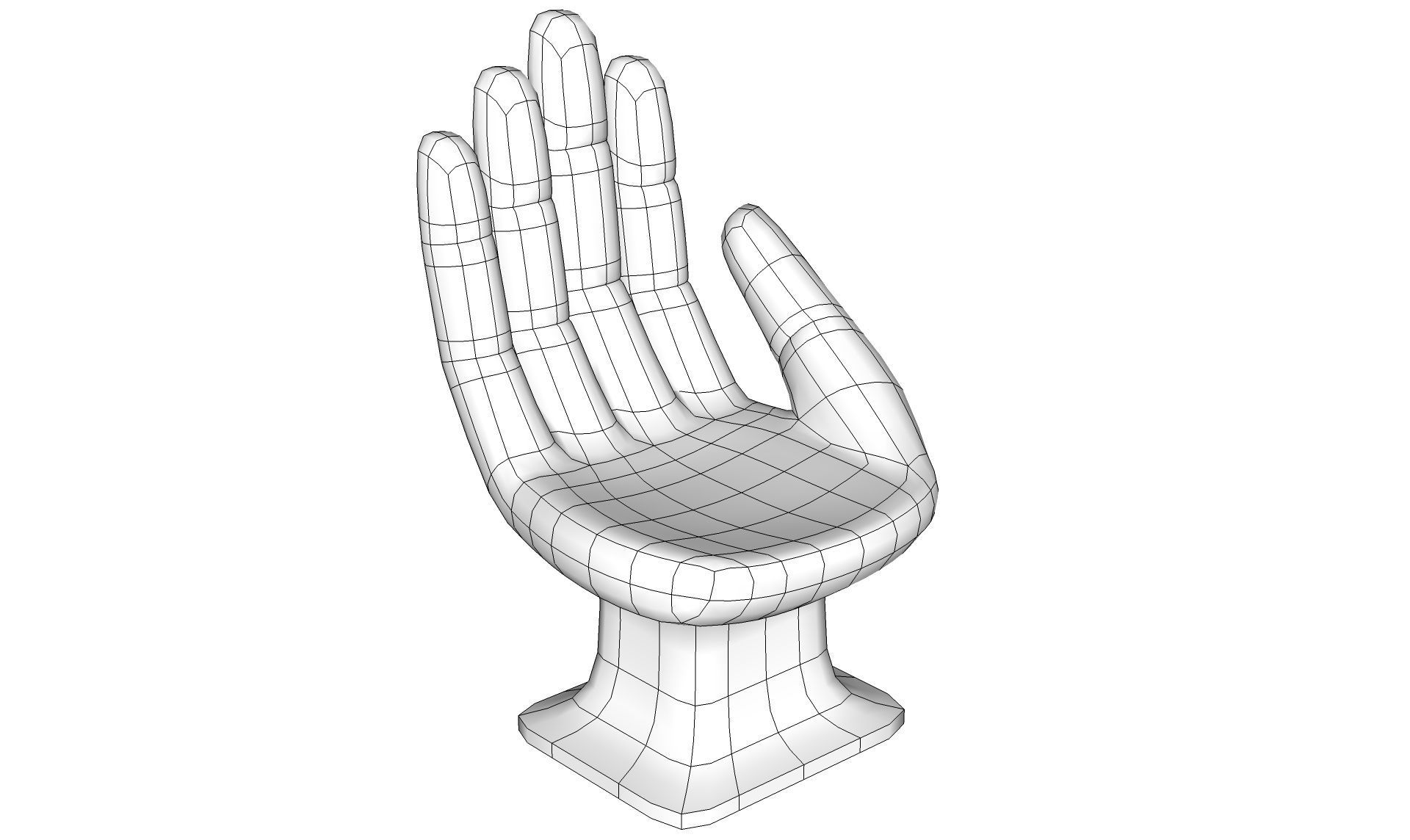 Hand Chair 3D model_14
