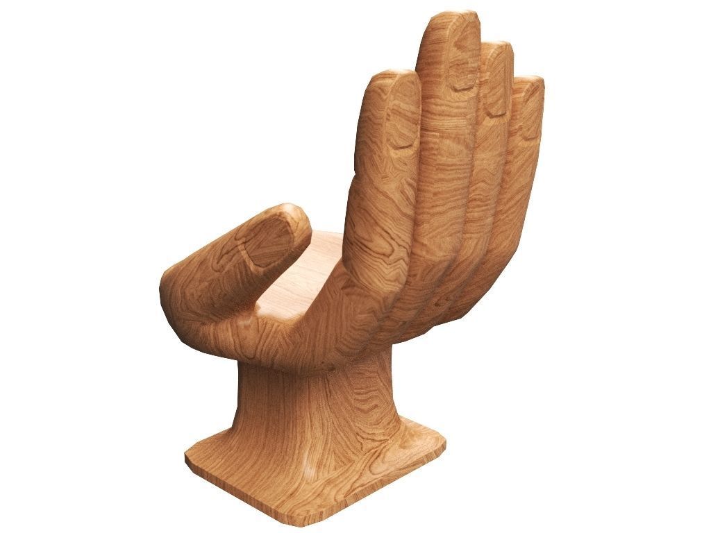Hand Chair 3D model_4