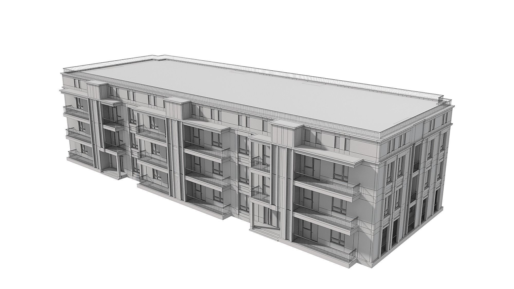 Residential Building 007 3D model_12