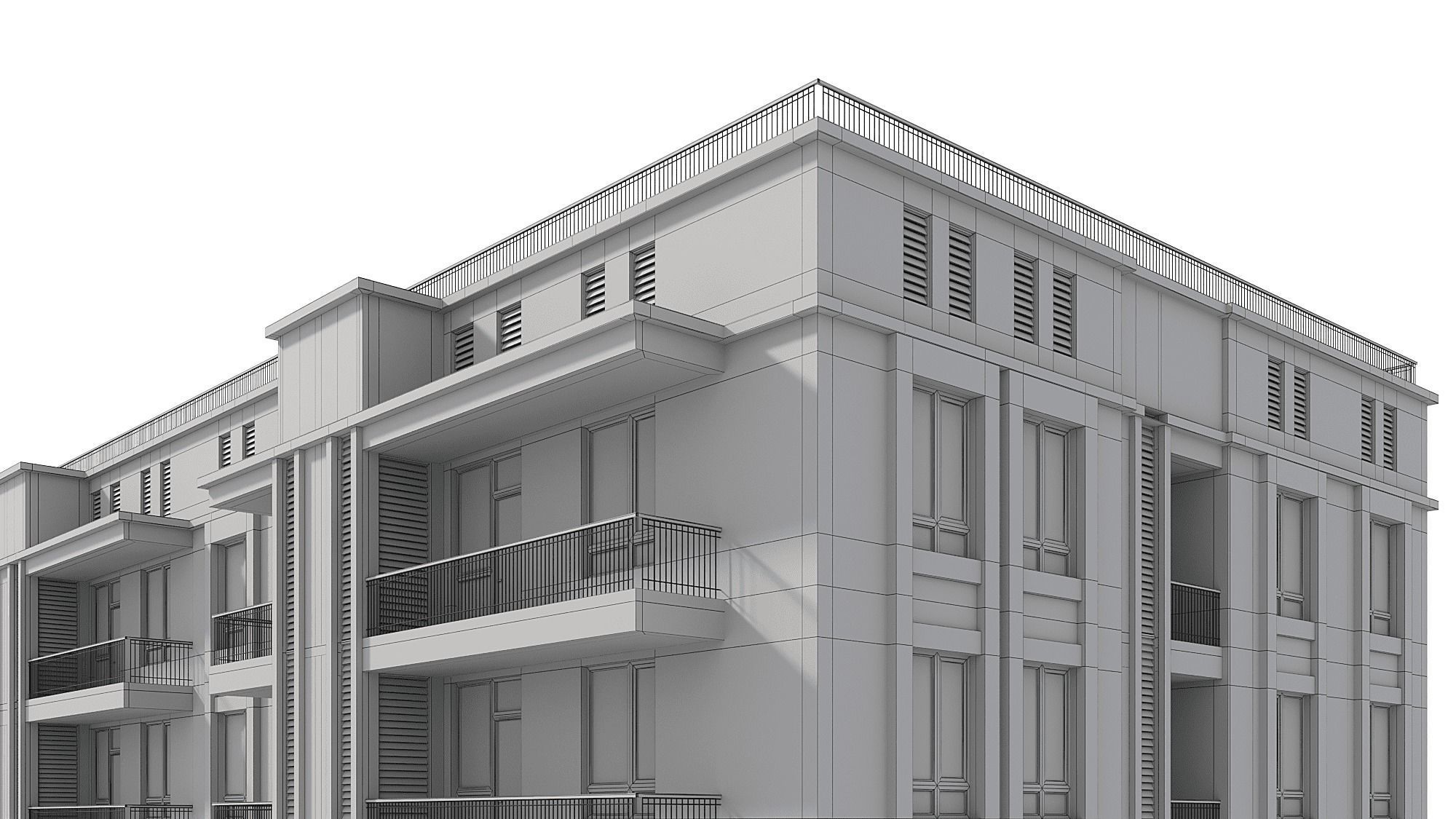 Residential Building 007 3D model_11