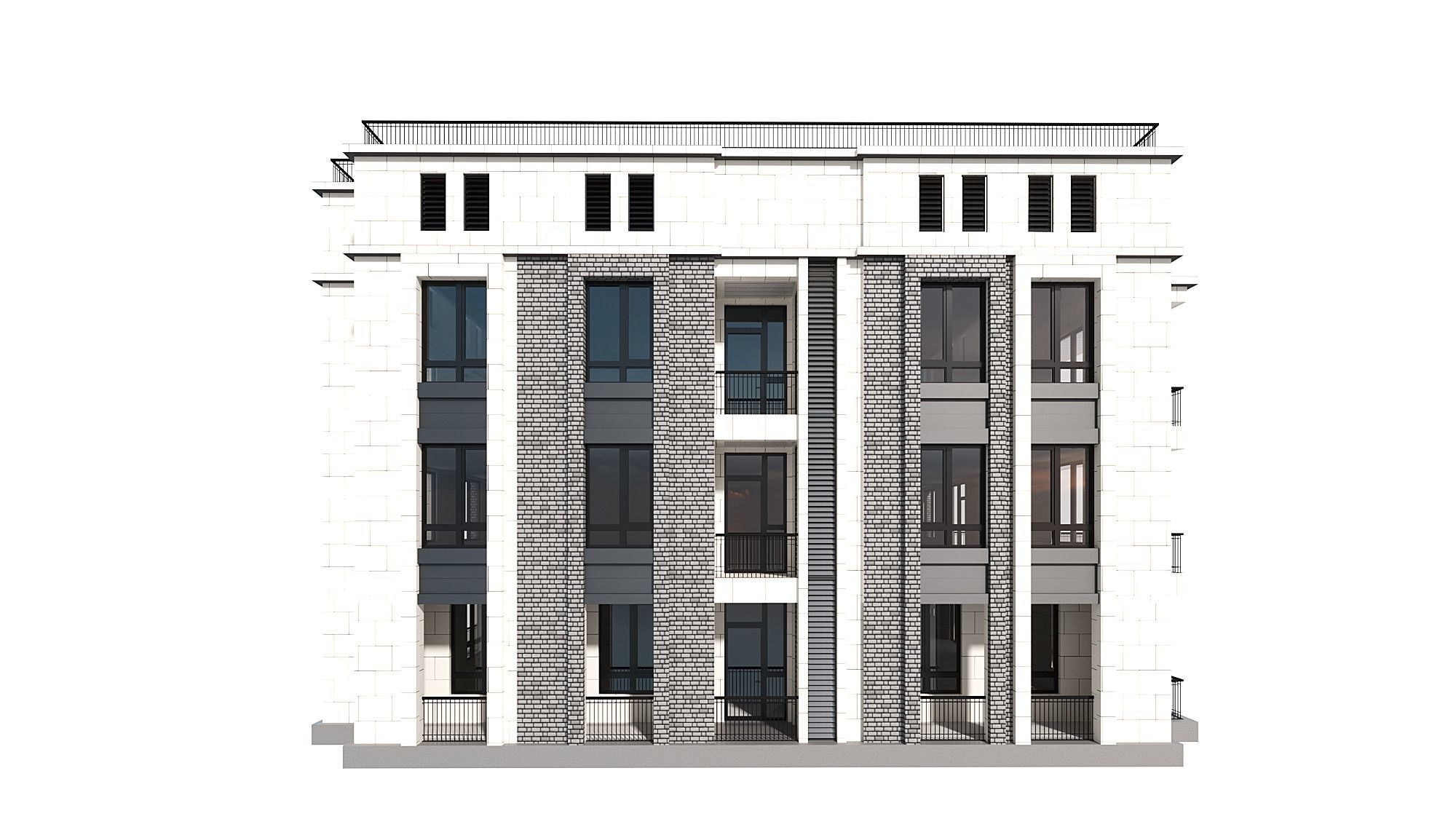 Residential Building 007 3D model_4