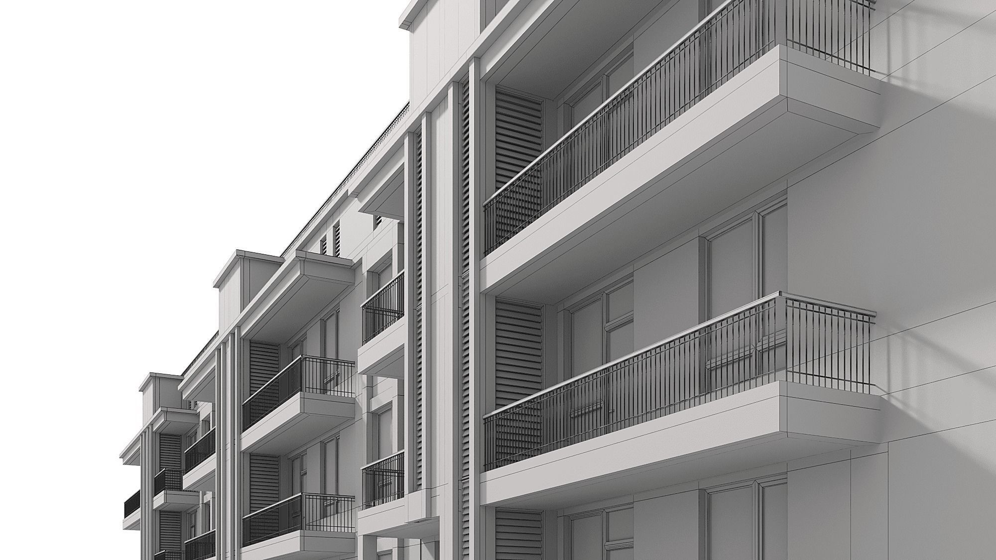 Residential Building 007 3D model_14