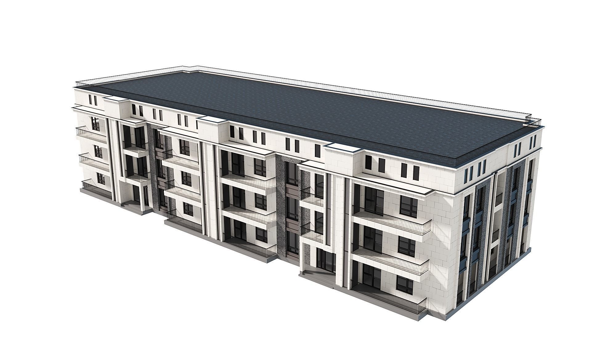 Residential Building 007 3D model_5