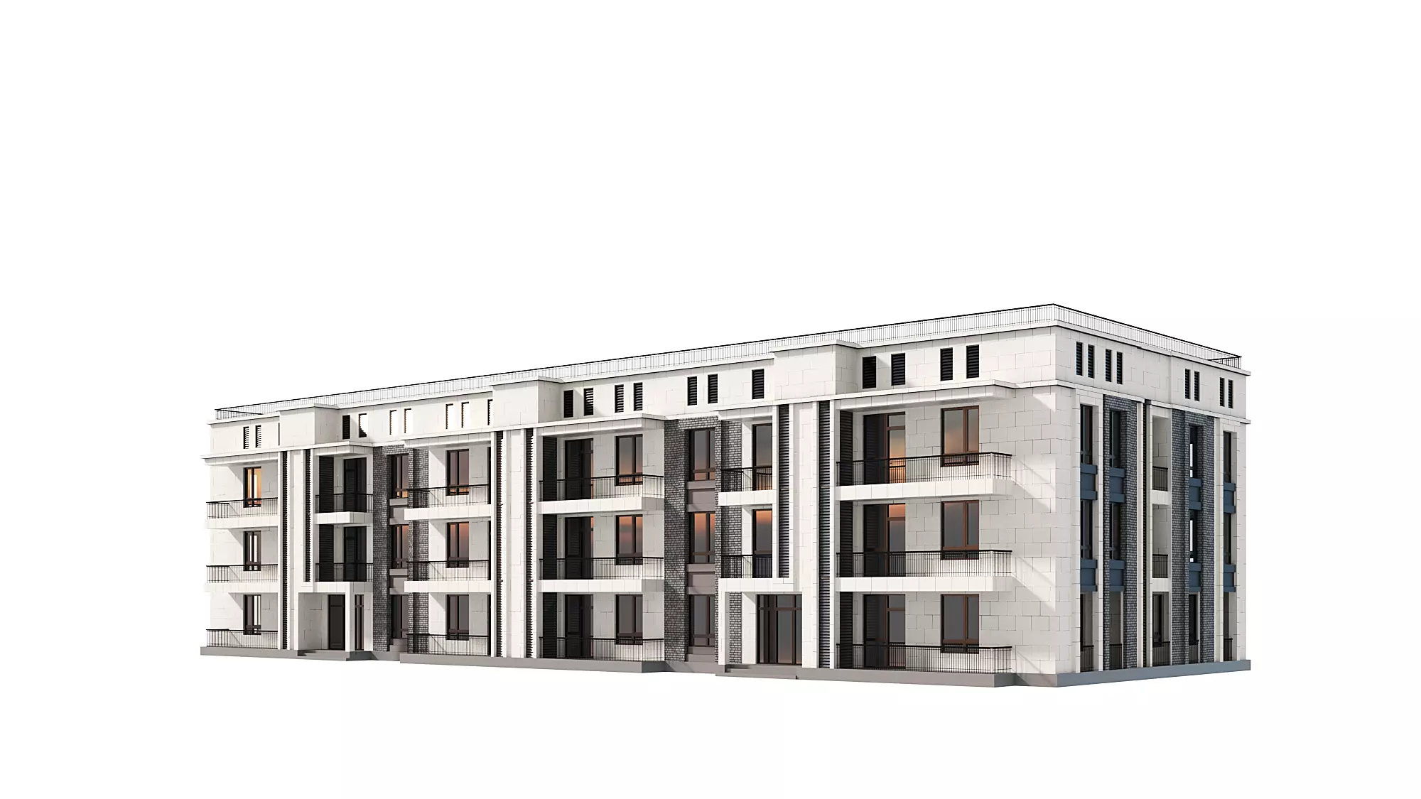 Residential Building 007 3D model_0
