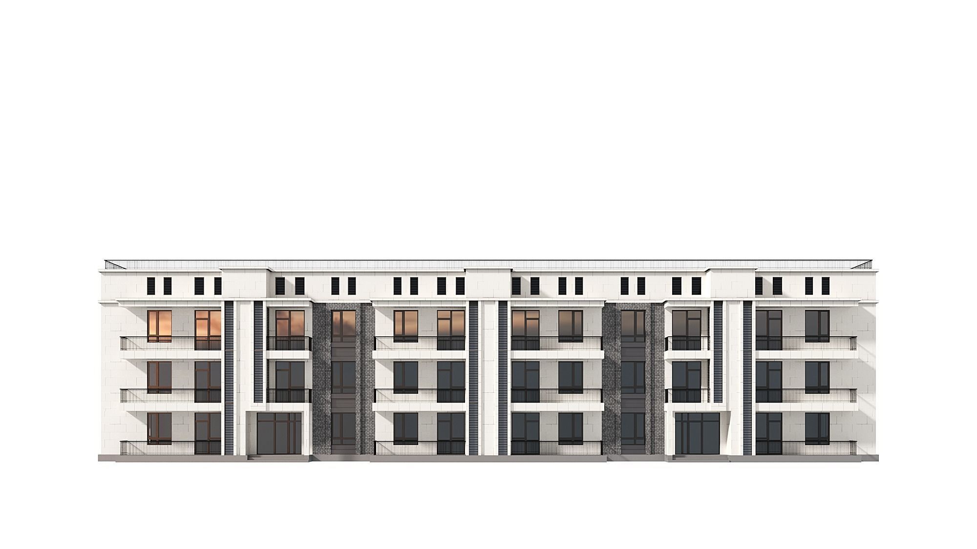 Residential Building 007 3D model_2