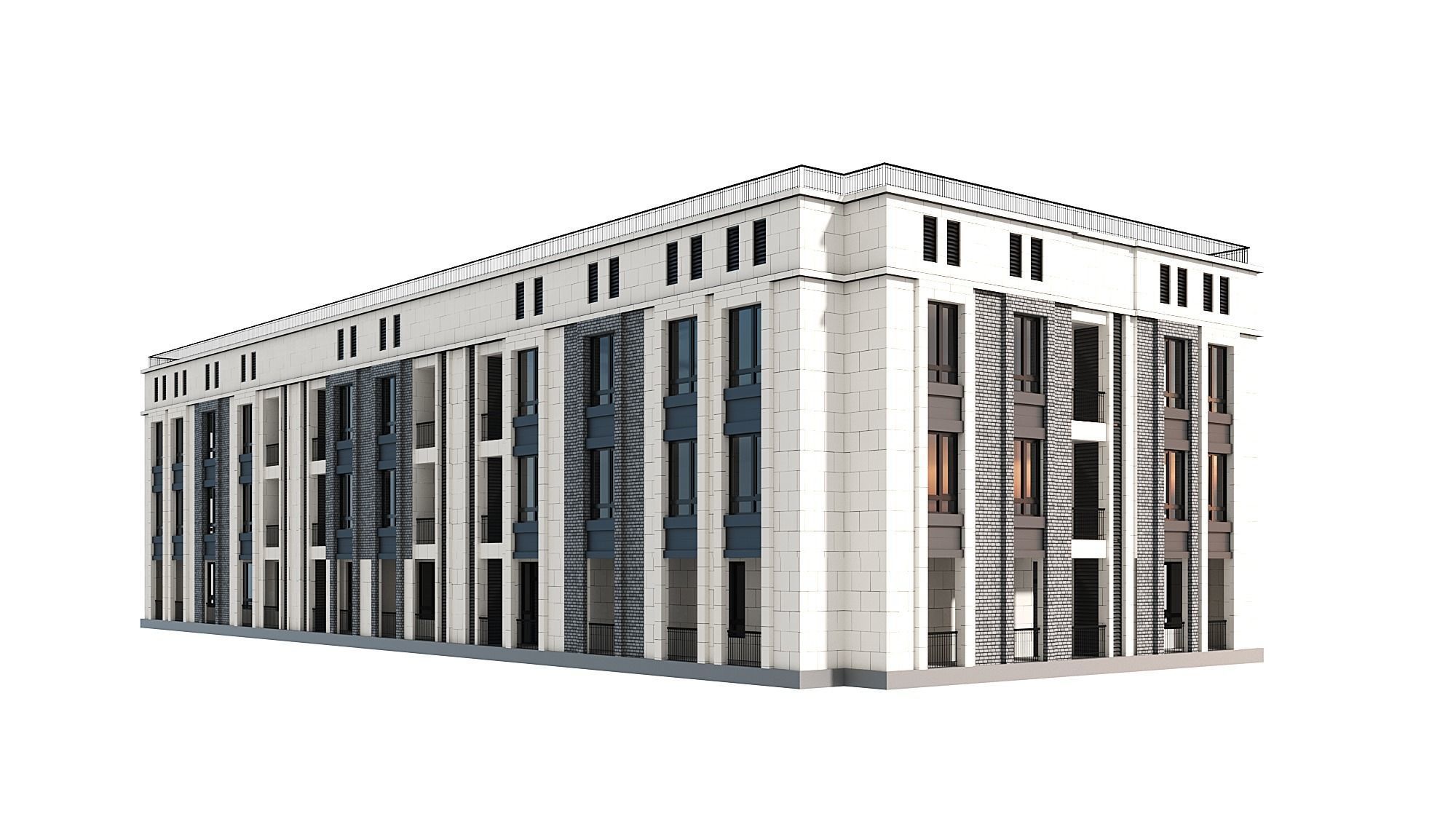 Residential Building 007 3D model_1