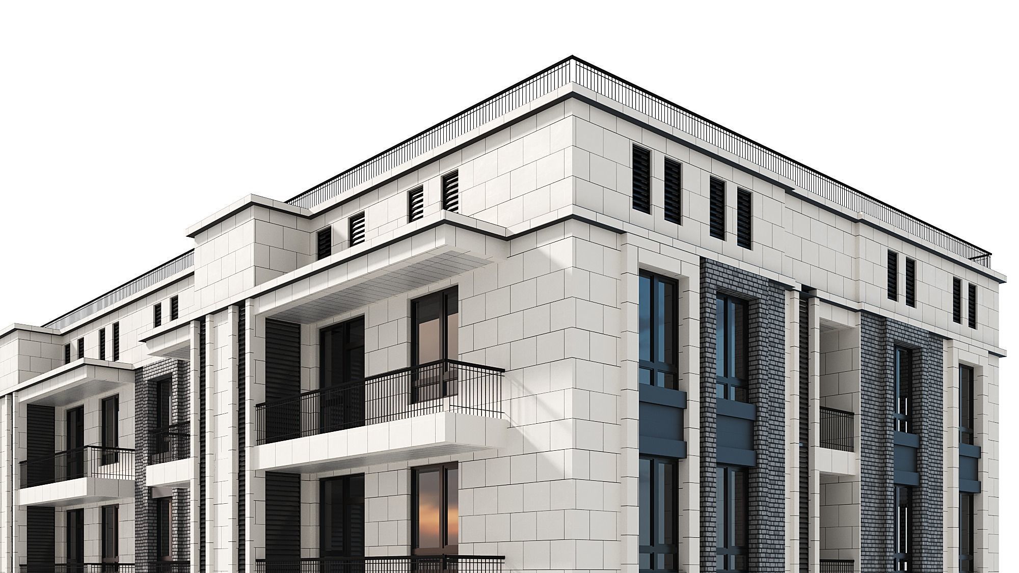 Residential Building 007 3D model_6