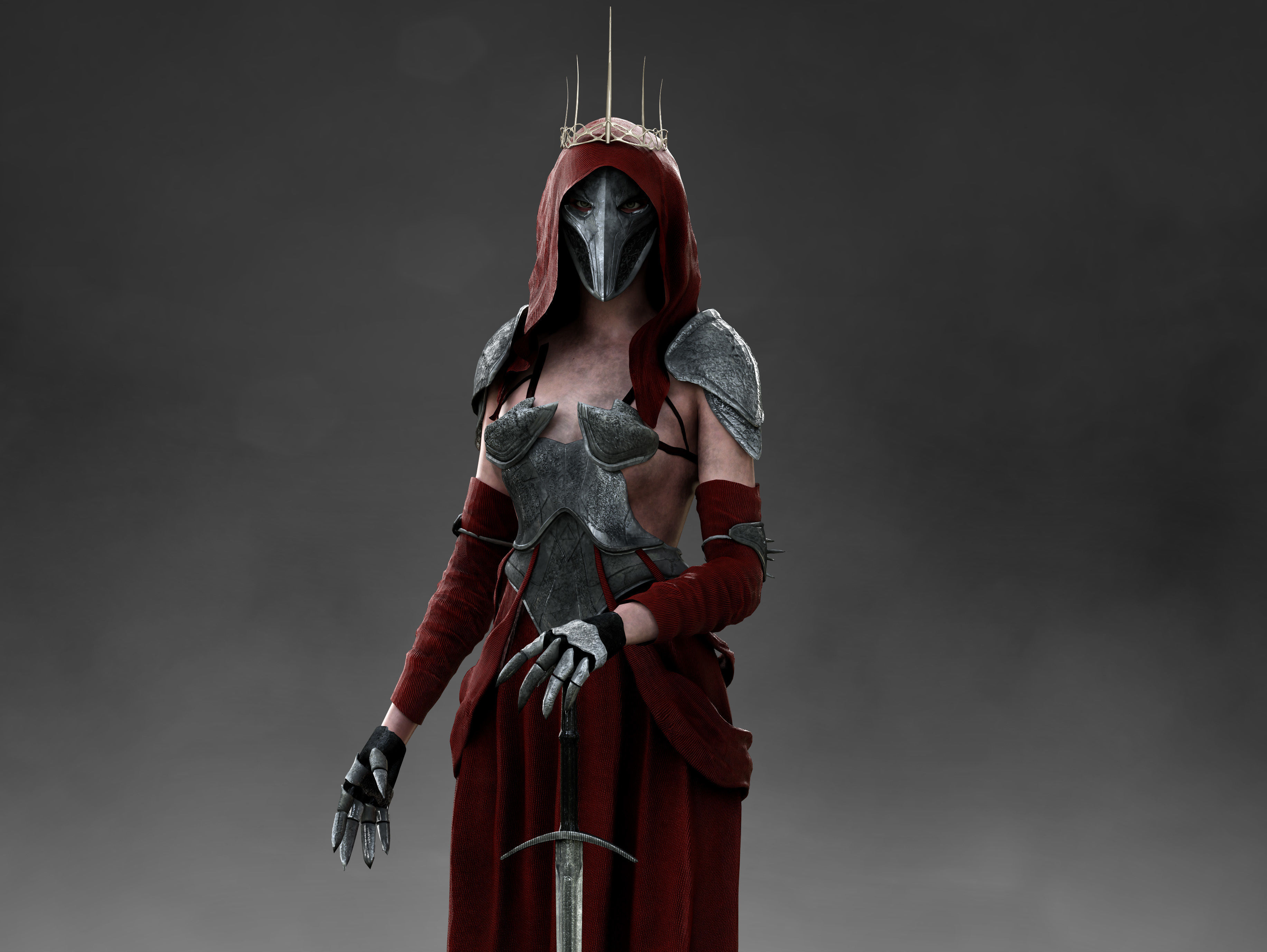 Dark Queen Low-poly 3D model_4