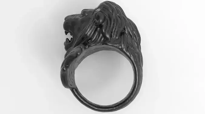 lion ring 3D print model