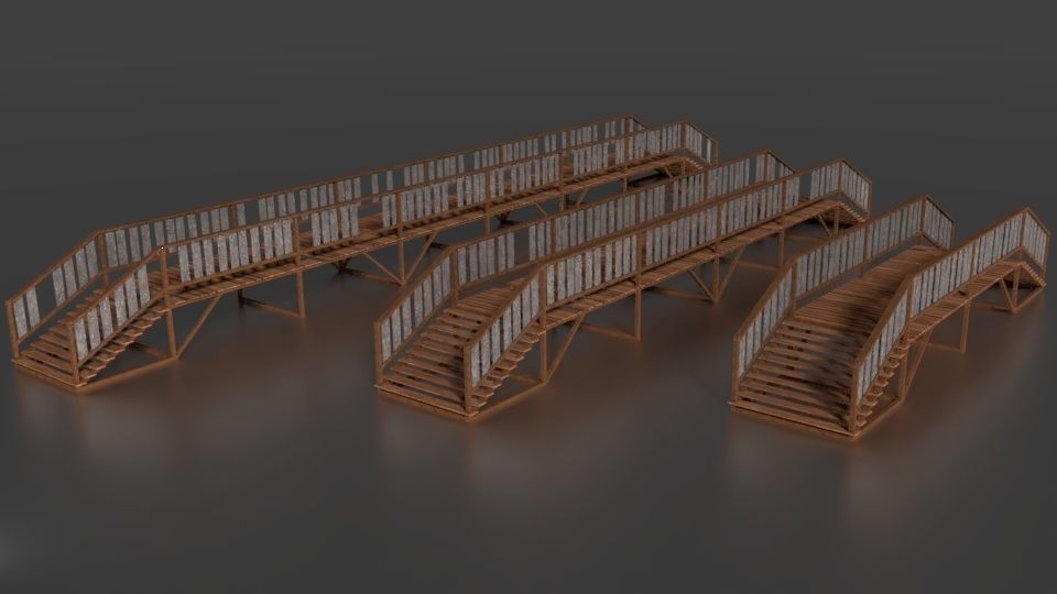 Jembatan Kayu Orang 003 FBX Free 3D model_2