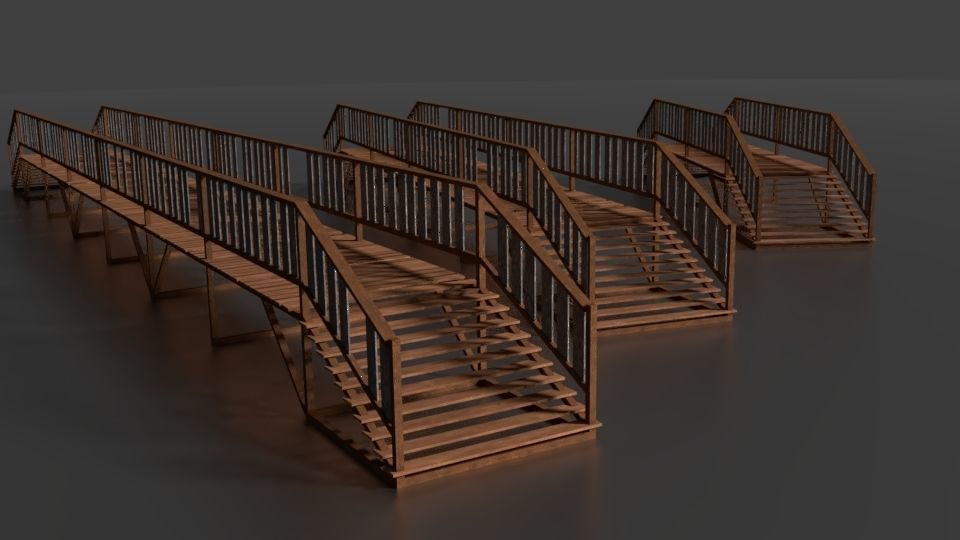 Jembatan Kayu Orang 003 FBX Free 3D model_1