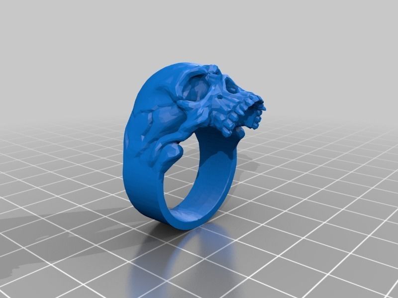 skull ring 3D print model_1