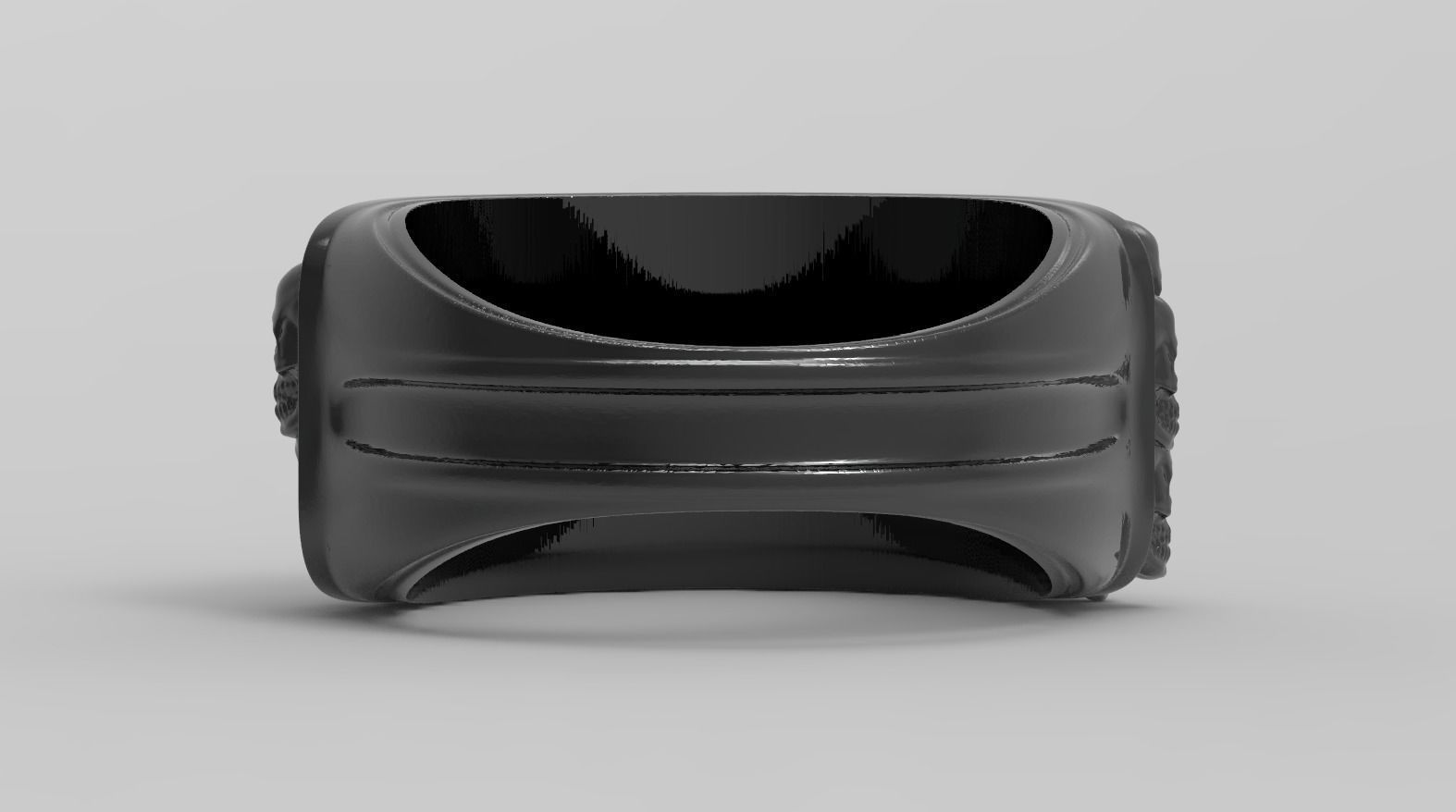 skull ring  3D print model_3