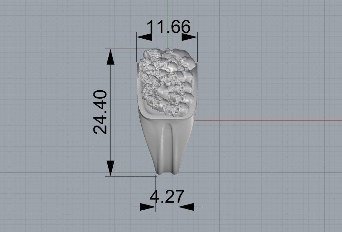 skull ring  3D print model_12