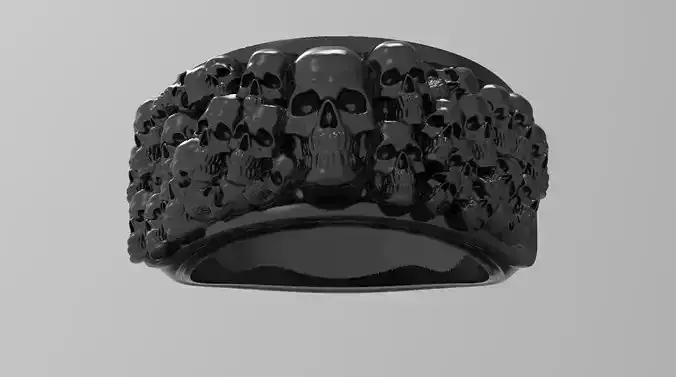 skull ring  3D print model