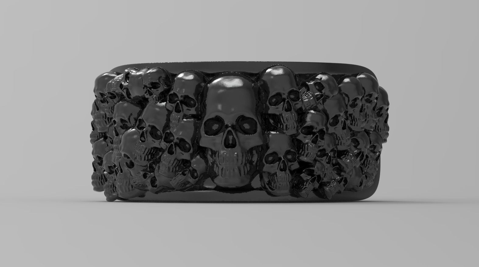 skull ring  3D print model_6