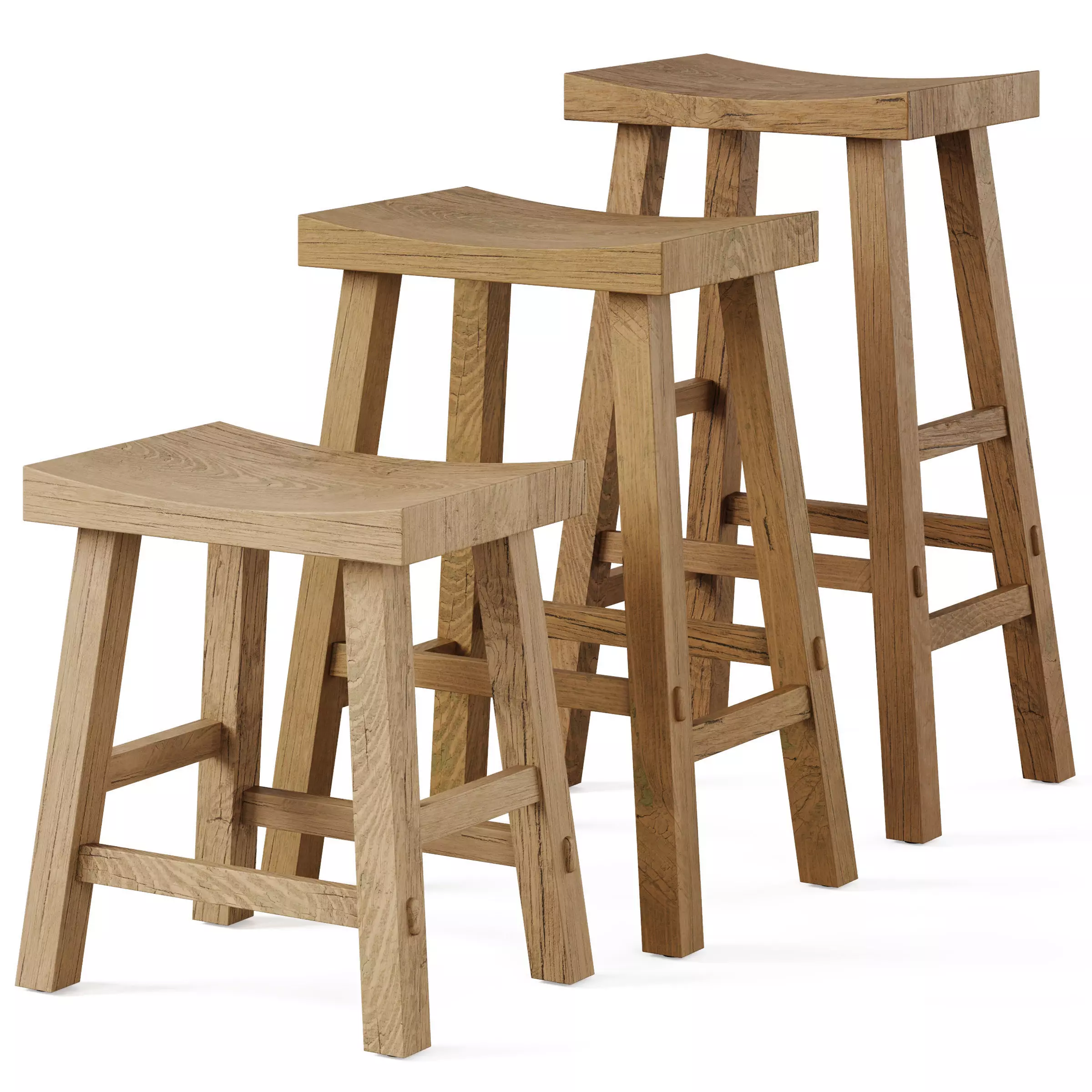 Bar stool Asayo by LA REDOUTE INTERIEURS 3D model_0