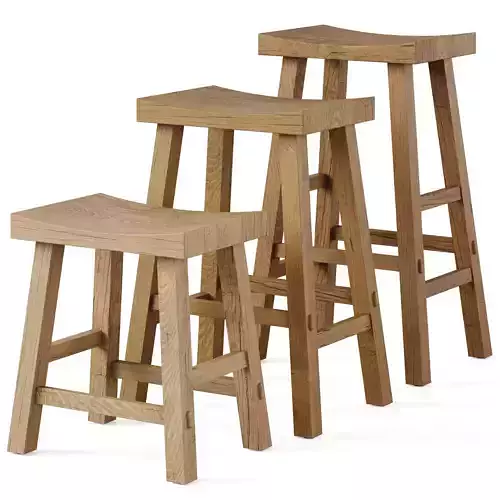 Bar stool Asayo by LA REDOUTE INTERIEURS 3D model