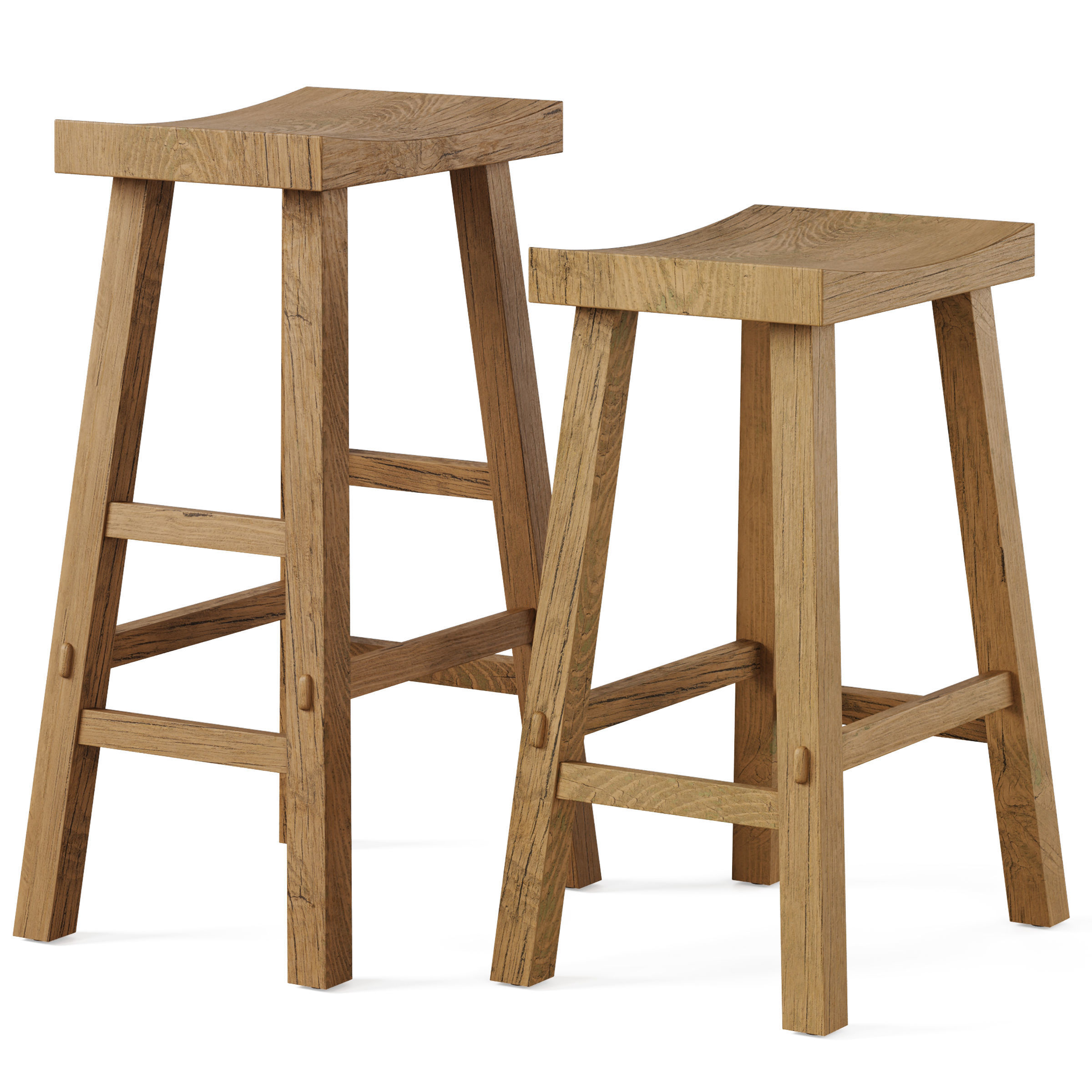Bar stool Asayo by LA REDOUTE INTERIEURS 3D model_2