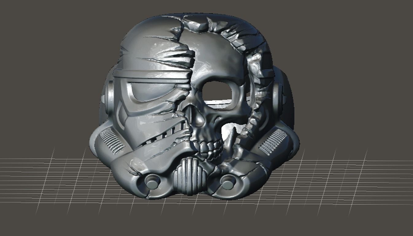 Terminator skull ring  3D print model_17