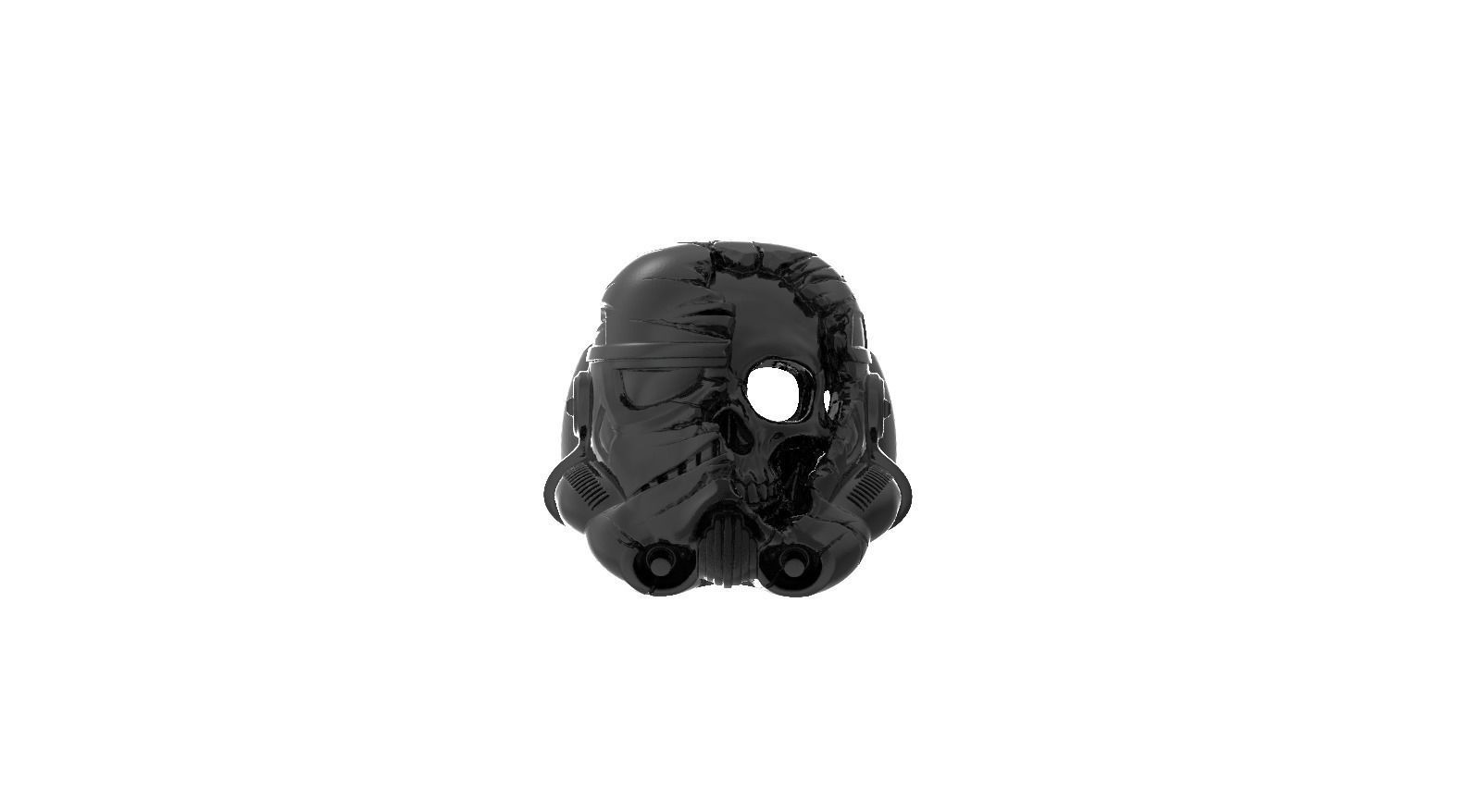 Terminator skull ring  3D print model_6