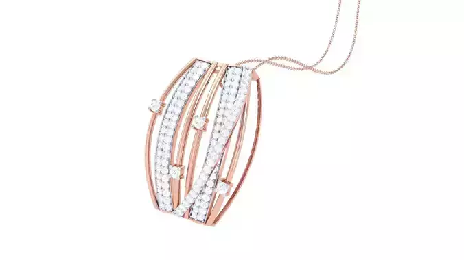 Cocktail Diamond Pendant 3dm stl obj gltf glb 3mf renders detail