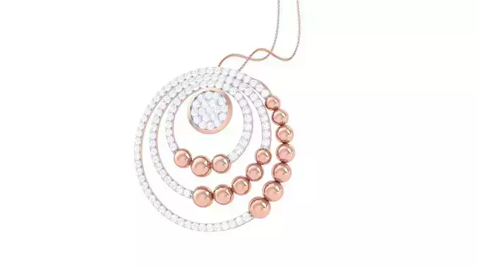 Balls in Wire Cocktail Diamond Pendant 3dm stl obj gltf glb 3mf  3D print model