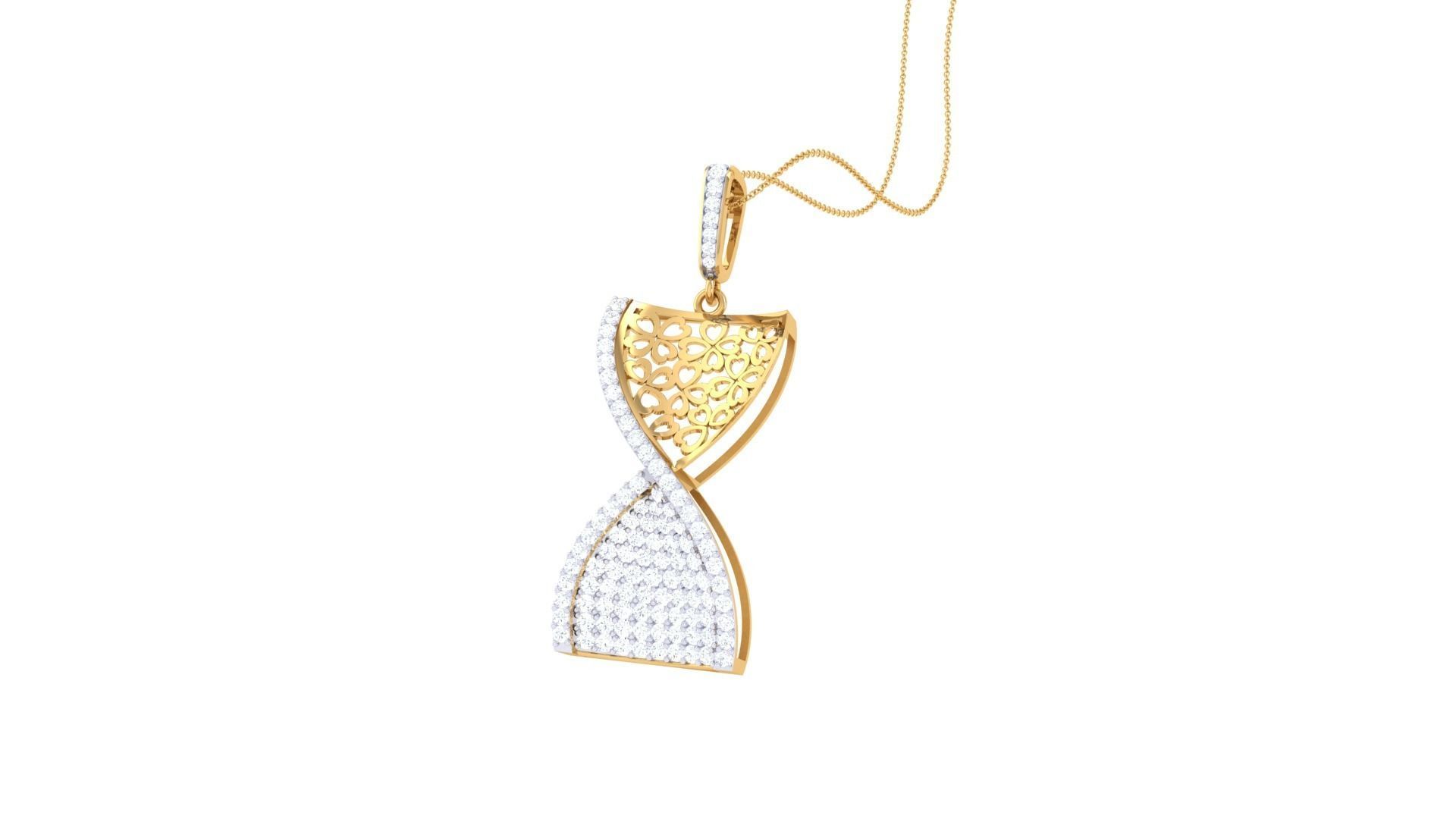 DNA Chain Cocktail Diamond Pendant 3dm stl obj gltf glb 3mf  3D print model_1