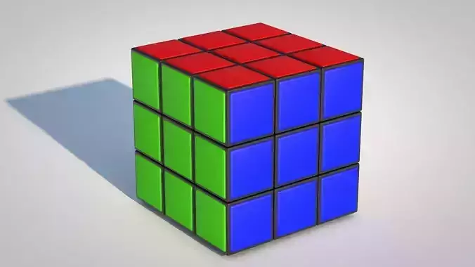 Cube 3x3 Low-poly 3D model