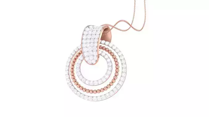 Cocktail Diamond Pendant 3dm stl obj gltf glb 3mf renders detail 3D print model