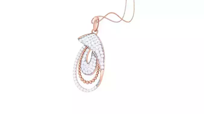 Cocktail Diamond Pendant 3dm stl obj gltf glb 3mf renders detail 3D print model