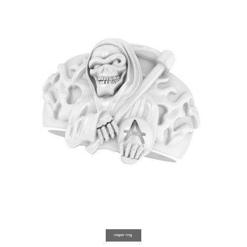 5 skull ring  3D Model Collection_3