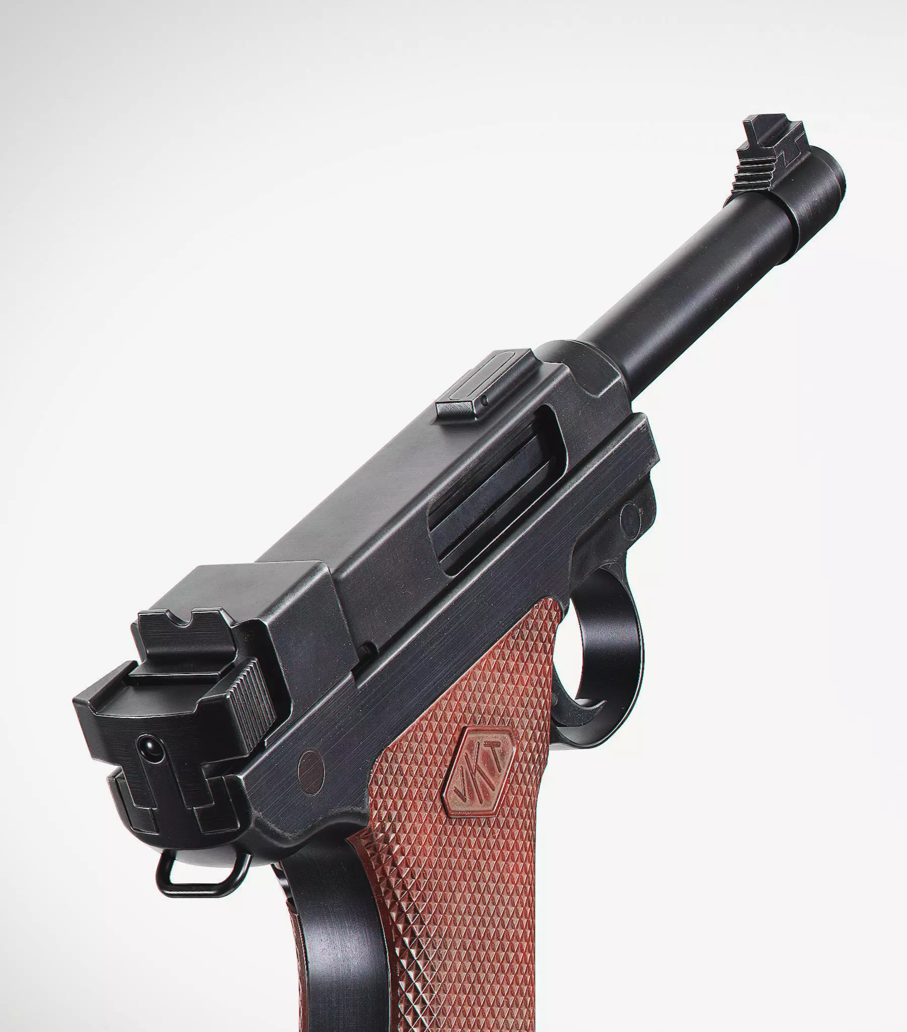 Lahti L35 - Wood Stock Low-poly 3D model_0