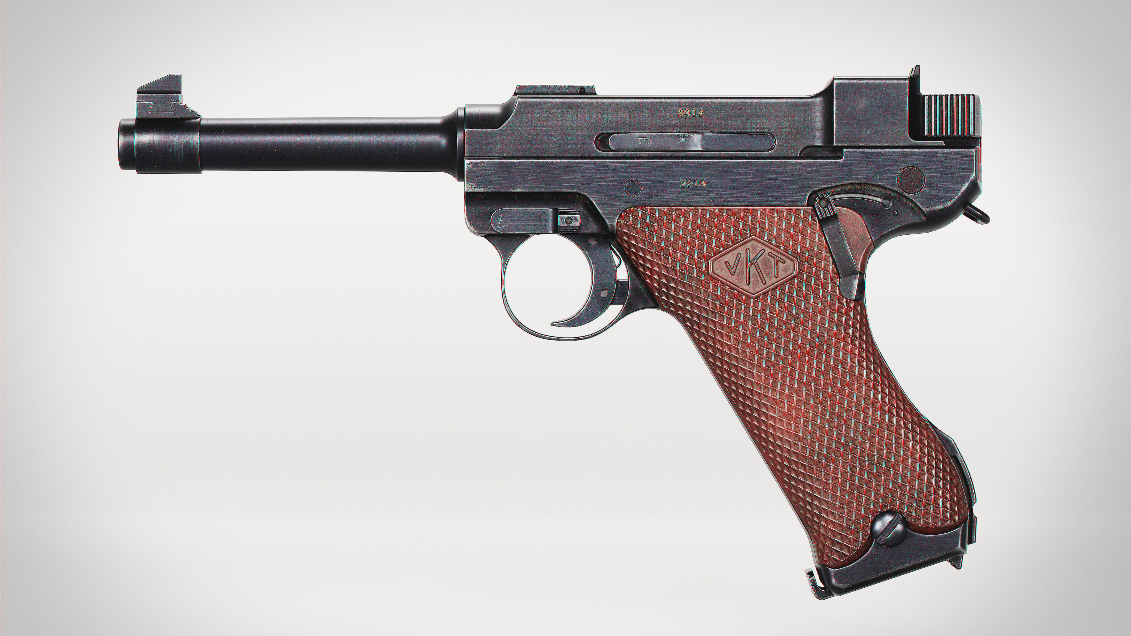 Lahti L35 - Wood Stock Low-poly 3D model_2