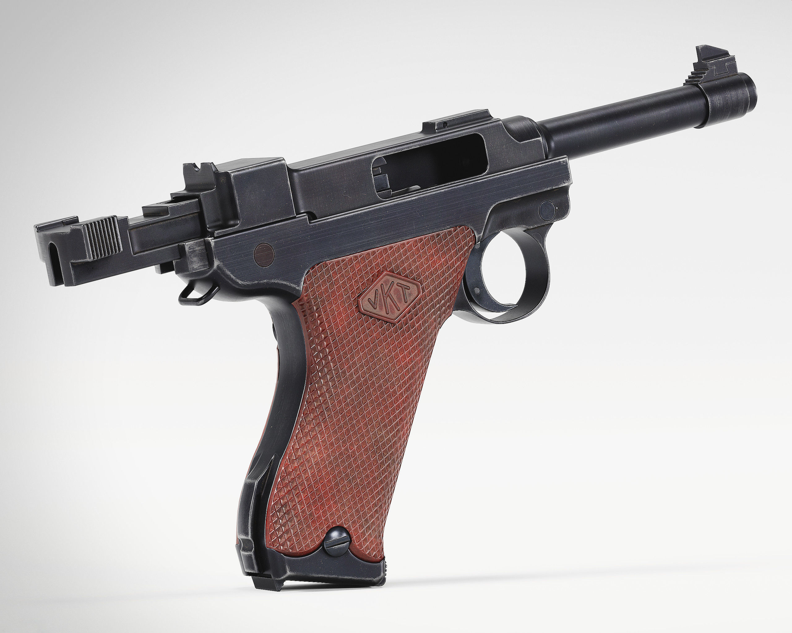 Lahti L35 - Wood Stock Low-poly 3D model_4