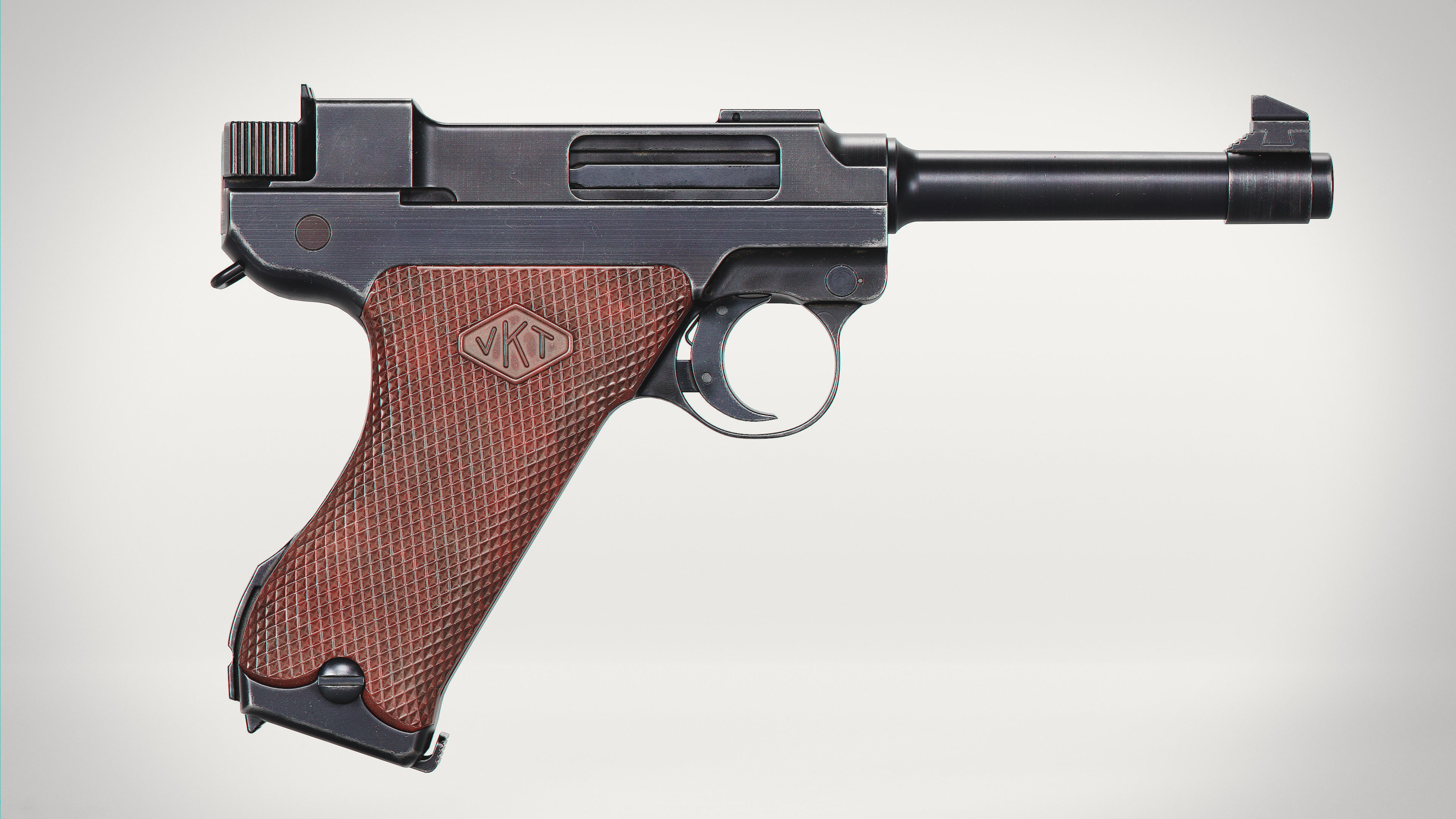 Lahti L35 - Wood Stock Low-poly 3D model_1