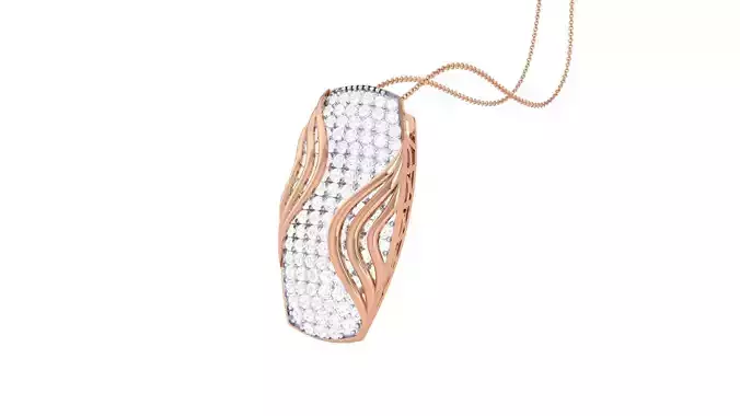 Diamond Head Cocktail Diamond Pendant 3dm stl obj gltf glb 3mf 