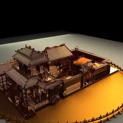 Chinese ancient courtyard house 